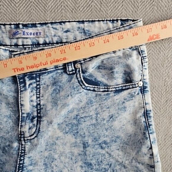Exocet Jeans Women's Size 13 (34x26) Acid Washed Stretch Elastic Leg Opening - Picture 14 of 16